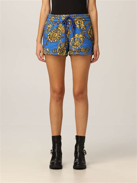 versace blue shorts|versace sweatpants for women.